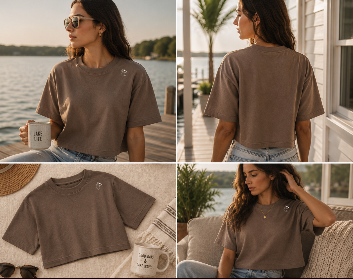 Women's French Terry Mid-Length Boxy Top